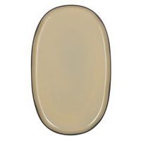 Assiette ovale en porcelaine muscade-Caractere-Revol - Image principale