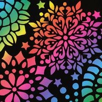 Lot 8 pochoirs plastique mandalas 14cm - Image 2