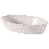 Plat sabot ovale en porcelaine 43cl blanc-S'Food - Image principale