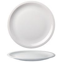 Assiette plate en porcelaine ø24 cm blanc-Romus - Image principale