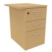 Caisson hauteur bureau 3T prof. 60 cm hêtre + top L50 - Image principale