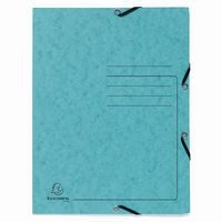 Lot de 25 Chemises à élastique 3 rabats carte lustrée - A4-Turquoise - Image principale