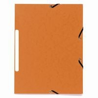 Lot de 50 Chemises à élastiques 3 rabats carte marbrée recyclée Orange - Image principale