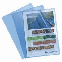 Lot de 10 Sachet 100 pochettes polypropylène grainé 12/100e - A4-Bleu - Image principale