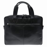 Sacoche pour ordinateur en cuir noir - Exacompta - Image principale