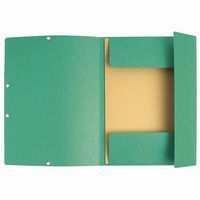 Lot de 25 Chemises à élastique 3 rabats carte lustrée - A4-Vert - Image 2