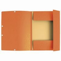 Lot de 25 Chemises à élastique 3 rabats carte lustrée - A4-Orange - Image 2