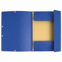 Lot de 50 Chemises à élastiques 3 rabats carte marbrée recyclée Bleu - Image 2