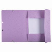 Lot de 25 Chemises à élastiques carte lustrée Aquarel - A4-Mauve - Image 2
