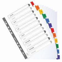 Lot de 20 Intercalaires Imprimés mensuels carte blan. 12 pos. A4-Blanc - Image 4