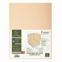 Lot de 25 Chemises dos toilé Forever® 320g/m2 - 24x32cm-Bulle - Image 2