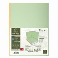 Lot de 25 Chemises dos toilé Forever® 320g/m2 - 24x32cm-Vert Pré - Image 3