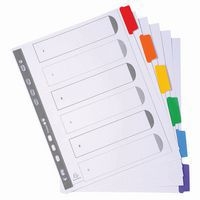Lot de 20 Intercalaires carte blanche 160g - 6 positions - A4+-Blanc - Image 3