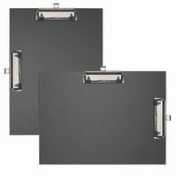 Lot de 10 Porte-bloc double clip papier enduit - Format pour A4-Noir - Image 3