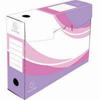 Set de 8 Lot 5 boites archive dos 80mm carton ondulé assorties - Image 2