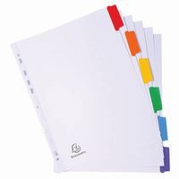 Lot de 20 Intercalaires carte blanche 160g - 6 positions - A4+-Blanc - Image 4