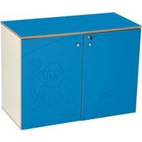 Meuble bas 2 portes Zébulon - Bleu azul - Image principale