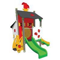 Structure tour et cabane le jardin des coccinelles alu/polyester - Jambes de scellement - Image 2