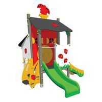 Structure tour et cabane le jardin des coccinelles alu/polyester - Fixation platines - Image 2