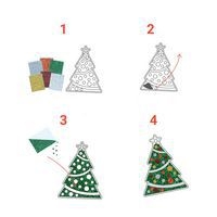 Pack décorations à pailleter SHINY CHRISTMAS - 10 pcs - Image 2