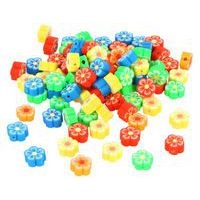 Sachet de 100 perles polymère - fleurs Ø 8mm - Image 2