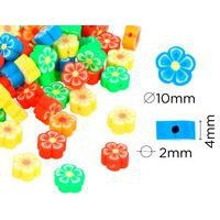 Sachet de 100 perles polymère - fleurs Ø 8mm - Image 3