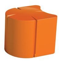 Pouf ovale Connexio - orange - Image principale