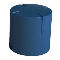 Pouf rond Connexio - bleu cobalt - Image principale