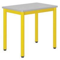 Table Carélie 70x50cm fixe stratifié gris chants polyurét. - Mobidecor - Image 2