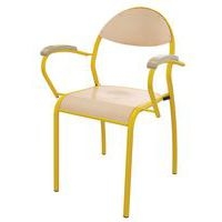 Fauteuil Rondo'o 4 pieds accotoirs hêtre Mobidecor - Image principale