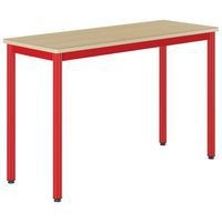 Table Carélie 130x50cm fixe stratifié hêtre chants alaisés - Mobidecor - Image 2