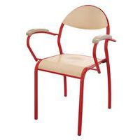 Fauteuil Rondo'o 4 pieds accotoirs hêtre Mobidecor - Image 2