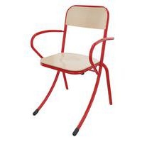 Fauteuil Trévise AST accotoirs tube - jaune - Image 3