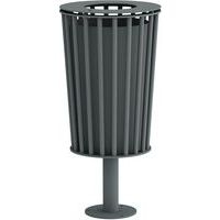 Poubelle extérieure acier inoxydable - Gris - Image principale