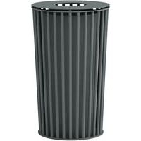 Poubelle extérieure avec ouverture ronde - Gris - Image principale