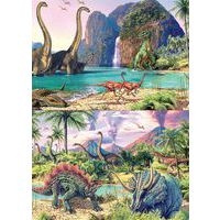 Lot de 2 puzzles 100 pièces - Dinosaures - Image 2