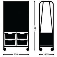 Chariot CALLERO avec tableaux Makerhub sans bacs ni glissières-Gratnells - Image 5
