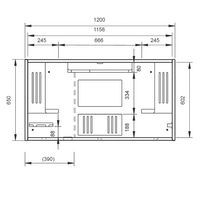 Bureau mural 120 x 26 x 65 cm Chêne - Image 7