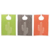 Lot 12 bavoirs Cactus fermeture pression 35X45 cm 3 coloris  - Manutan Expert - Image principale