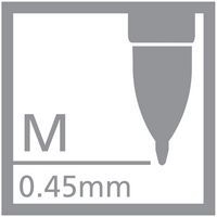Stylo bille rétractable marathon pointe moyenne 0,45mm - Stabilo - Image 2