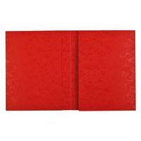 Protège-cahier carte lustrée forte 2 très grands rabats 225g 17x22 cm - Rouge - Image principale