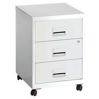 Caisson mobile métal 3 tiroirs Blanc - Image principale