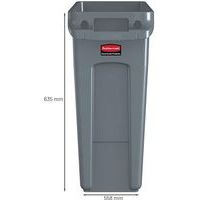 Collecteur Slim Jim® avec conduits d'aération 60 L gris - Rubbermaid - Image 3