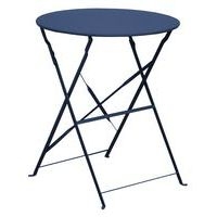 Guéridon Cuba Ø 60 cm, châssis bleu/plateau bleu - Image principale