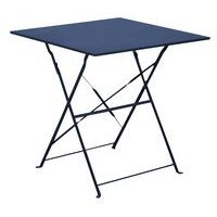 Guéridon Cuba 70 x 70 cm, châssis bleu/plateau bleu - Image principale