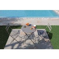 Guéridon Cuba Ø 60 cm, châssis bleu/plateau bleu - Image 2