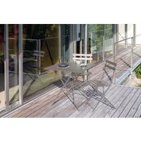 Guéridon Cuba 70 x 70 cm, châssis mastic/plateau mastic - Image 2