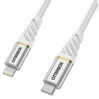 Câble Premium tressé et renforcé USB-C à Lightning 1m blanc - Image 2