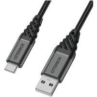 Câble Premium tressé et renforcé USB-A à USB-C 2m noir - Image 2