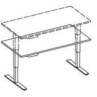 Bureau électrique mémoire 160 x 80 cm Gris - Image 2